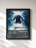 #noir Tableau de l'album The Thing (Original Motion Picture Soundtrack) de Ennio Morricone, cadre noir, imprimé et encadré en France