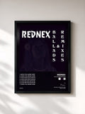 #noir Tableau de l'album Ballads & Remixes de Rednex, cadre noir, imprimé et encadré en France