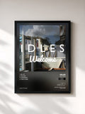 #noir Tableau de l'album Welcome de IDLES, cadre noir, imprimé et encadré en France