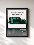 #noir Tableau de l'album Los Malos de Willie Colón, cadre noir, imprimé et encadré en France