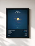 #noir Tableau de l'album Amor For You Love de Khan, cadre noir, imprimé et encadré en France