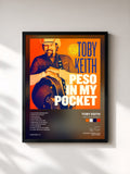 #noir Tableau de l'album Peso in My Pocket de Toby Keith, cadre noir, imprimé et encadré en France