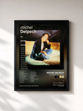 #noir Tableau de l'album Les grandes chansons de Michel Delpech, cadre noir, imprimé et encadré en France