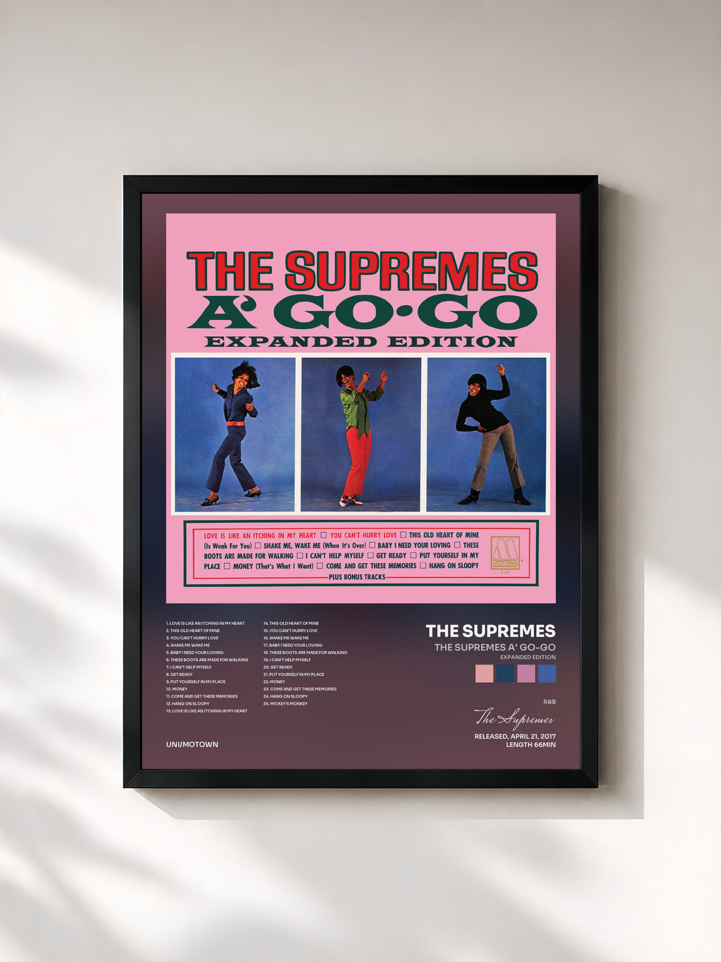 #noir Tableau de l'album The Supremes A' Go-Go (Expanded Edition) de The Supremes, cadre noir, imprimé et encadré en France