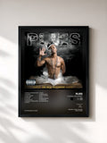 #noir Tableau de l'album The Real Testament de Plies, cadre noir, imprimé et encadré en France