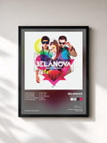 #noir Tableau de l'album Sueño Electro I de Belanova, cadre noir, imprimé et encadré en France