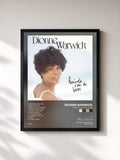 #noir Tableau de l'album Friends Can Be Lovers de Dionne Warwick, cadre noir, imprimé et encadré en France