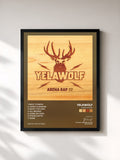 #noir Tableau de l'album Arena Rap EP de Yelawolf, cadre noir, imprimé et encadré en France