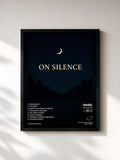 #noir Tableau de l'album On Silence de Rasel, cadre noir, imprimé et encadré en France