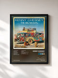 #noir Tableau de l'album The Big Revival de Kenny Chesney, cadre noir, imprimé et encadré en France