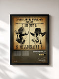 #noir Tableau de l'album I Am Not a Millionaire de Darius & Finlay, cadre noir, imprimé et encadré en France