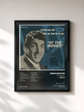 #noir Tableau de l'album At The Movies de Dean Martin, cadre noir, imprimé et encadré en France