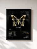 #noir Tableau de l'album The Butterfly Effect de Fetty Wap, cadre noir, imprimé et encadré en France