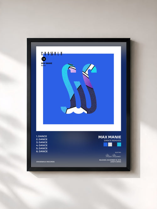 Max Manie · Dance Remixes — Affiche encadrée