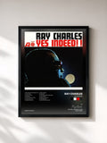 #noir Tableau de l'album Yes Indeed! de Ray Charles, cadre noir, imprimé et encadré en France