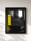 #noir Tableau de l'album Into de Sonder, cadre noir, imprimé et encadré en France