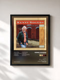 #noir Tableau de l'album Back to the Well de Kenny Rogers, cadre noir, imprimé et encadré en France