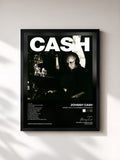 #noir Tableau de l'album American V: A Hundred Highways de Johnny Cash, cadre noir, imprimé et encadré en France