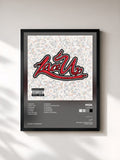 #noir Tableau de l'album Lace Up de mgk, cadre noir, imprimé et encadré en France