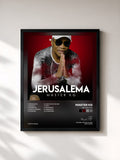 #noir Tableau de l'album Jerusalema de Master KG, cadre noir, imprimé et encadré en France