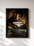 #noir Tableau de l'album Ammunition de Chamillionaire, cadre noir, imprimé et encadré en France