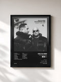 #noir Tableau de l'album DUO NUMERO UNO de Celo & Abdi, cadre noir, imprimé et encadré en France