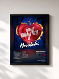 #noir Tableau de l'album Lo Más Romántico De de Mocedades, cadre noir, imprimé et encadré en France