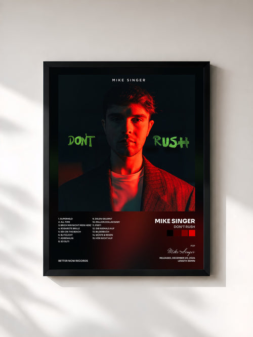 Mike Singer · Don't Rush — Affiche encadrée