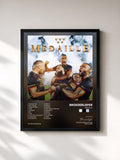 #noir Tableau de l'album Medaille de Broederliefde, cadre noir, imprimé et encadré en France