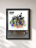 #noir Tableau de l'album Die bunte Seite der Macht de SDP, cadre noir, imprimé et encadré en France