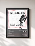 #noir Tableau de l'album Si Me Muero de Los Legendarios, cadre noir, imprimé et encadré en France