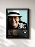#noir Tableau de l'album Canta Italia de Al Bano, cadre noir, imprimé et encadré en France