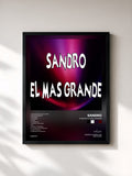 #noir Tableau de l'album Sandro el mas grande de Sandro, cadre noir, imprimé et encadré en France