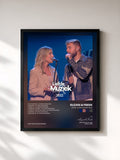 #noir Tableau de l'album Liefde Voor Muziek 2022 de Suzan & Freek, cadre noir, imprimé et encadré en France
