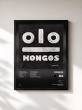 #noir Tableau de l'album Lunatic de Kongos, cadre noir, imprimé et encadré en France