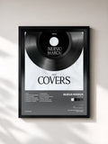 #noir Tableau de l'album Covers de Nueva marca, cadre noir, imprimé et encadré en France