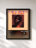 #noir Tableau de l'album Gee Whiz de Carla Thomas, cadre noir, imprimé et encadré en France