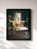 #noir Tableau de l'album based on a true story de WRABEL, cadre noir, imprimé et encadré en France