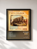 #noir Tableau de l'album Suite 2116 de Les Colocs, cadre noir, imprimé et encadré en France