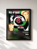 #noir Tableau de l'album Happy Nation (U.S. Version) (Remastered) de Ace of Base, cadre noir, imprimé et encadré en France
