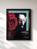 #noir Tableau de l'album Mighty Like A Rose de Elvis Costello, cadre noir, imprimé et encadré en France