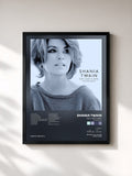 #noir Tableau de l'album Not Just A Girl (The Highlights) de Shania Twain, cadre noir, imprimé et encadré en France