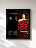 #noir Tableau de l'album The Night Before de Hooverphonic, cadre noir, imprimé et encadré en France