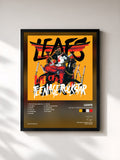 #noir Tableau de l'album Life Of A Teenage Rockstar de Leafs, cadre noir, imprimé et encadré en France