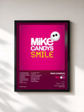 #noir Tableau de l'album Smile de Mike Candys, cadre noir, imprimé et encadré en France