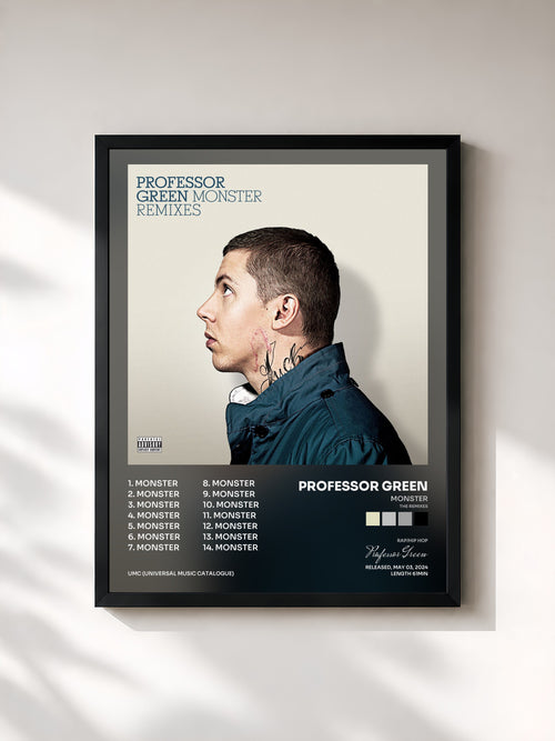 Professor Green · Monster (The Remixes) — Affiche encadrée