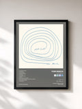 #noir Tableau de l'album Full Circle de Tom Misch, cadre noir, imprimé et encadré en France