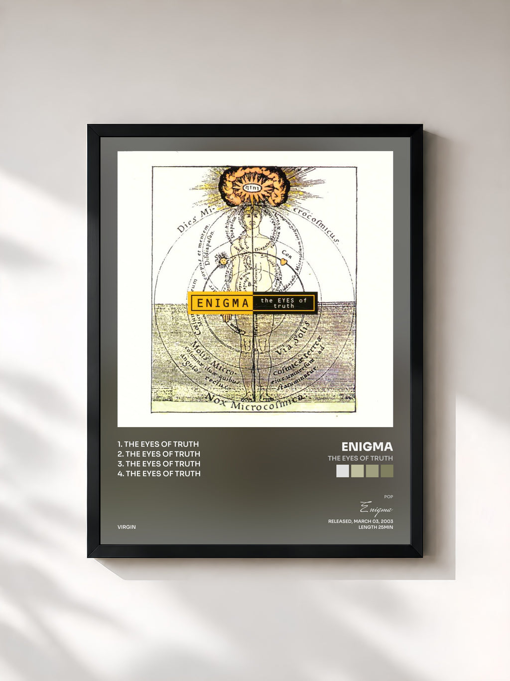 #noir The Eyes Of Truth by Enigma as a framed art print, black frame, printed and framed in France
