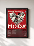 #noir Tableau de l'album Passione maledetta 2.0 de Modà, cadre noir, imprimé et encadré en France
