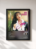#noir Tableau de l'album Amor Prohibido de Selena, cadre noir, imprimé et encadré en France